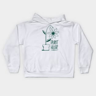 Plant Killer Dark Green Kids Hoodie